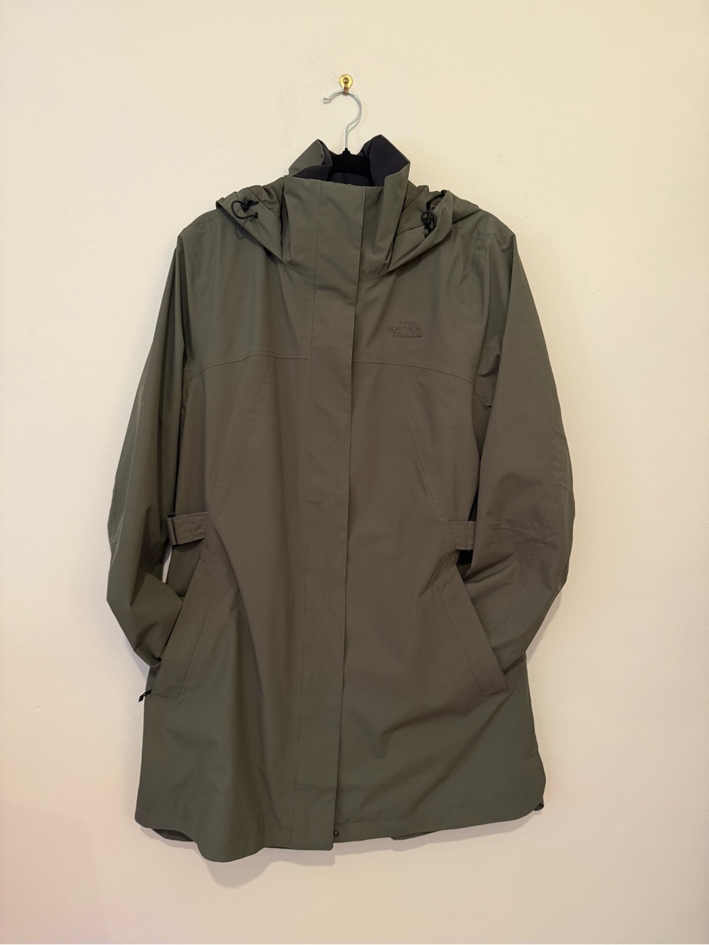 The North Face Olive Hooded Raincoat
